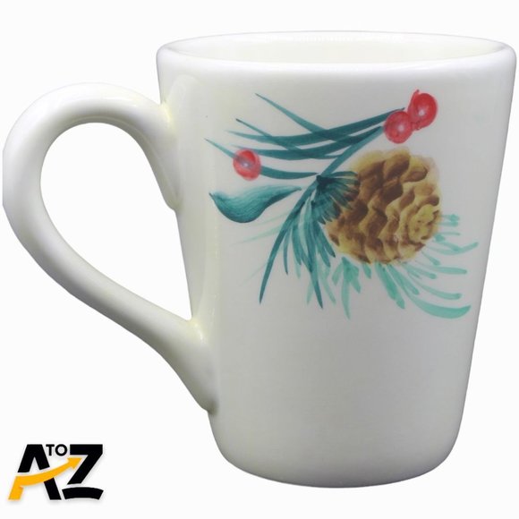 Set of 4 Pfaltzgraff Hand Painted Holiday Market Coffee Mugs Dishwasher & Microw - Picture 10 of 14